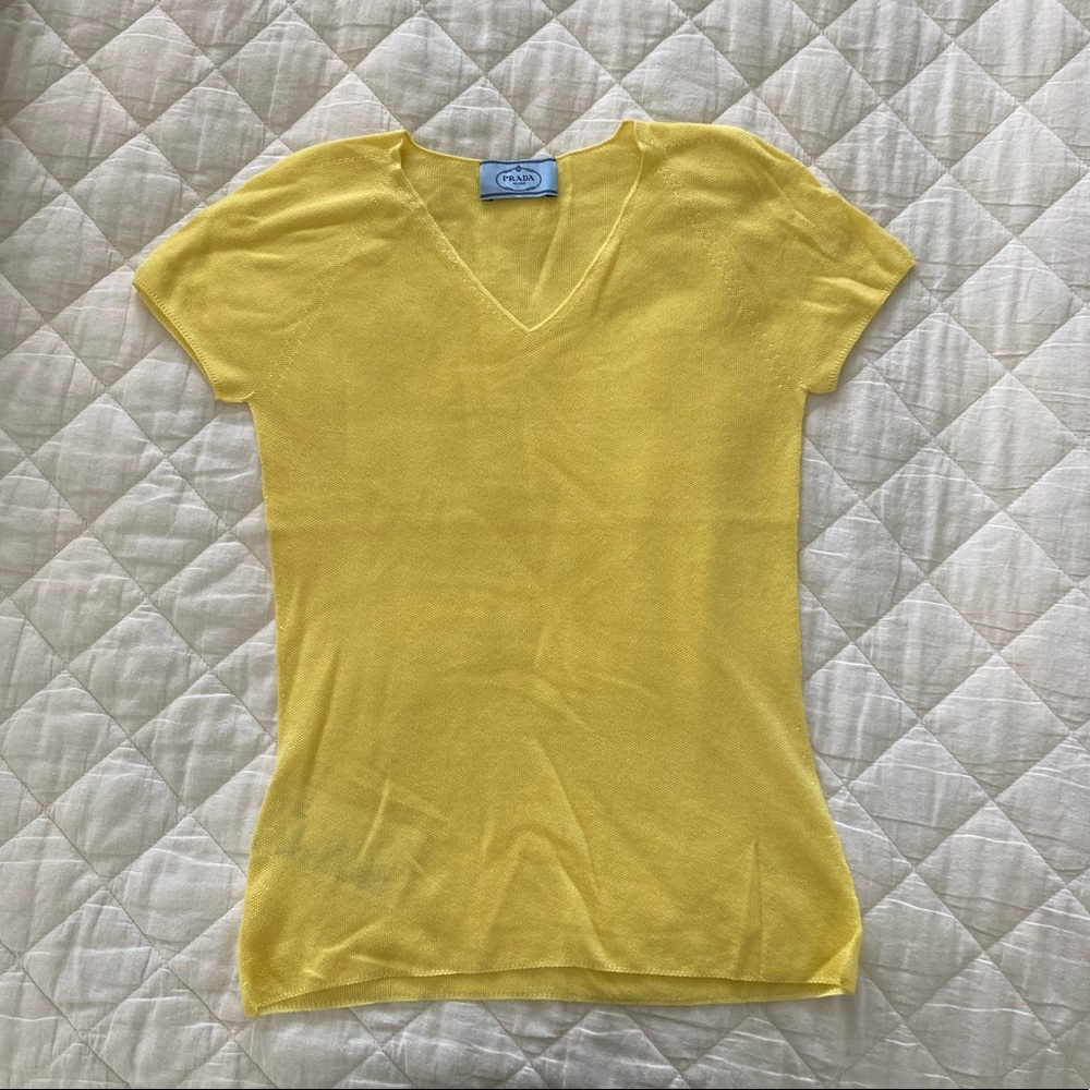 Prada light knit yellow size XS 38